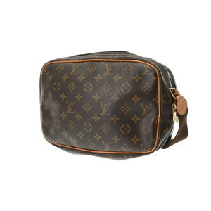 Louis Vuitton Brown Bag Shoulder Monogram Canvas Reporter